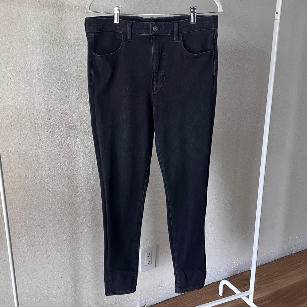 American Eagle Outfitters Super High Rise The Dream Jean Black Wash Size US10R